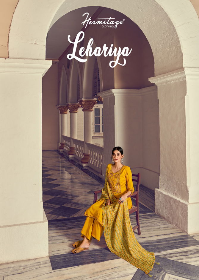 Lehariya By Hermitage Viscose Rayon Dress Material Catalog